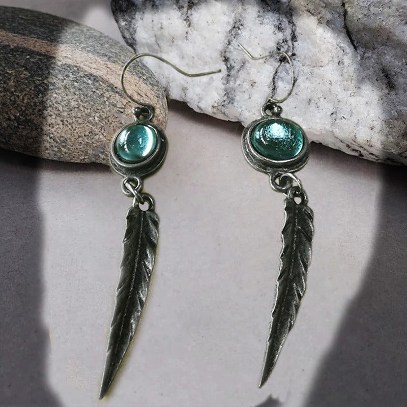 FEATHER | OPAL FEATHER DROP EARRINGS