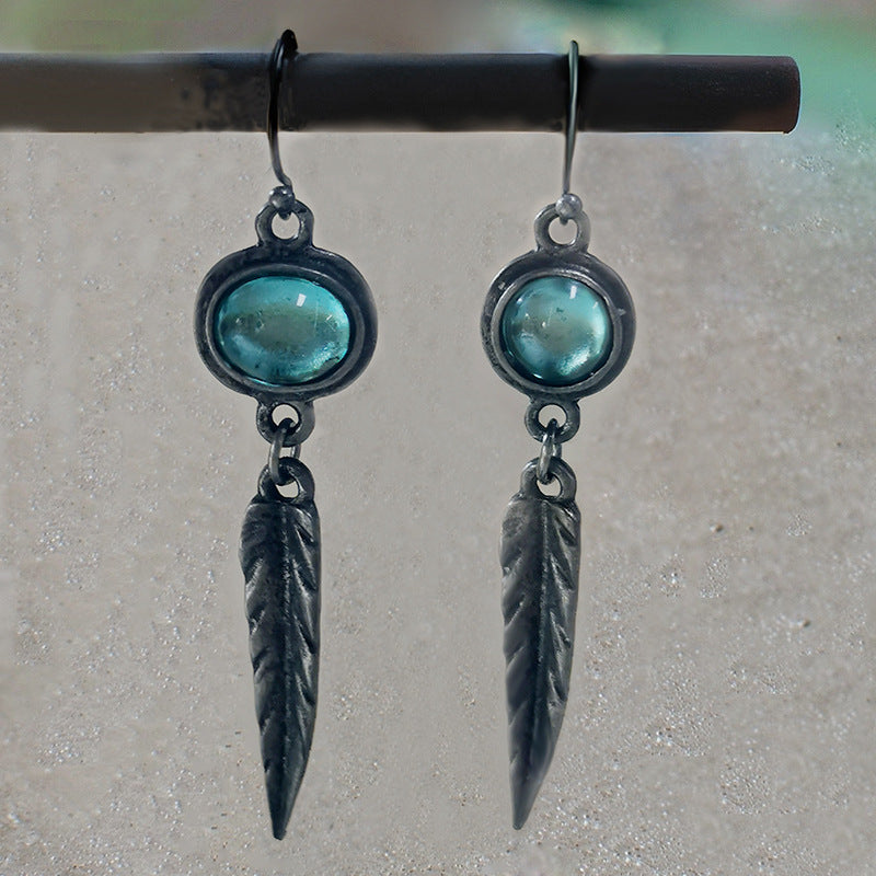 FEATHER | OPAL FEATHER DROP EARRINGS