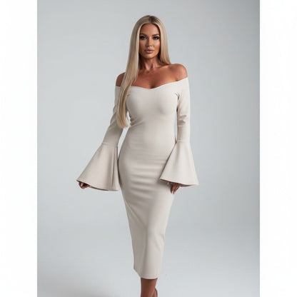 APOLLINE | FLARED SLEEVE DRESS