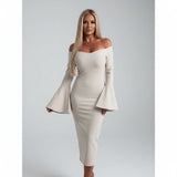APOLLINE | FLARED SLEEVE DRESS