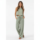 CÉCILE | ELASTIC FASHION WIDE-LEG PANTS