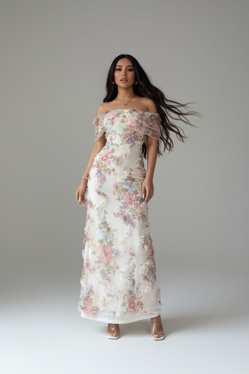 SIENNA | FLORAL MESH DRESS