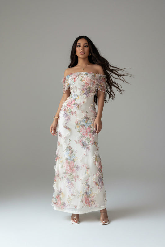 SIENNA | FLORAL MESH DRESS