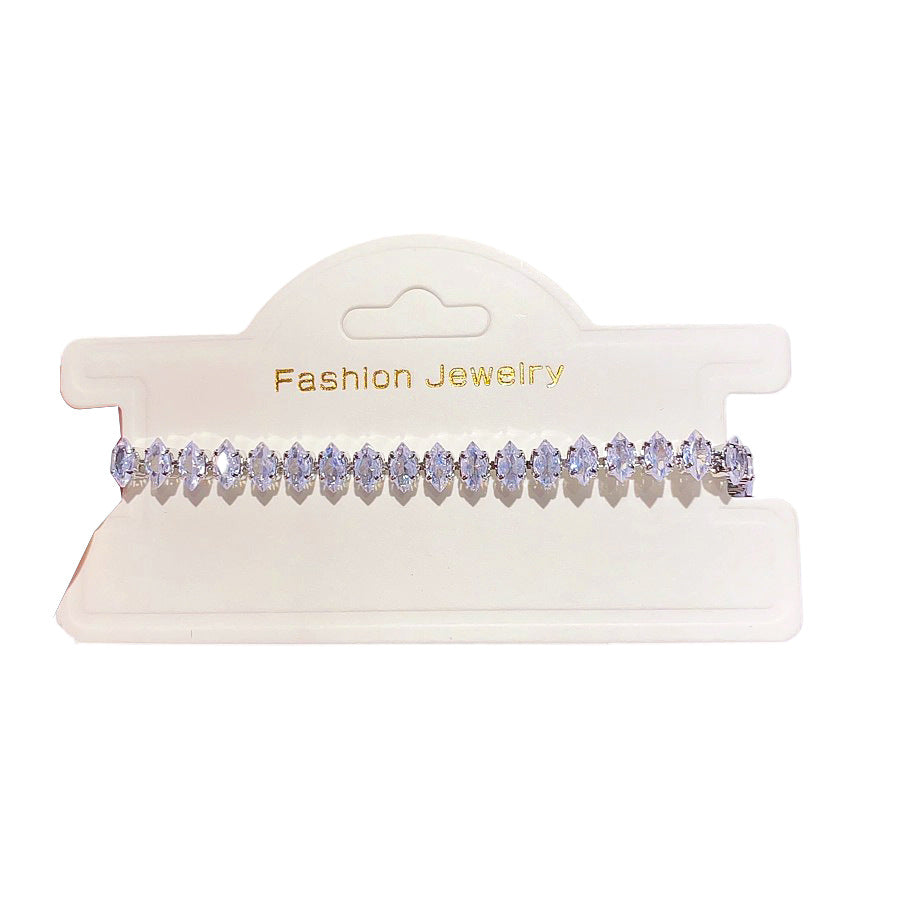 OVAL | ZIRCON OVAL CLASP BRACELET