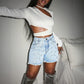 COSMIC | STELLAR SEQUIN DENIM SHORTS