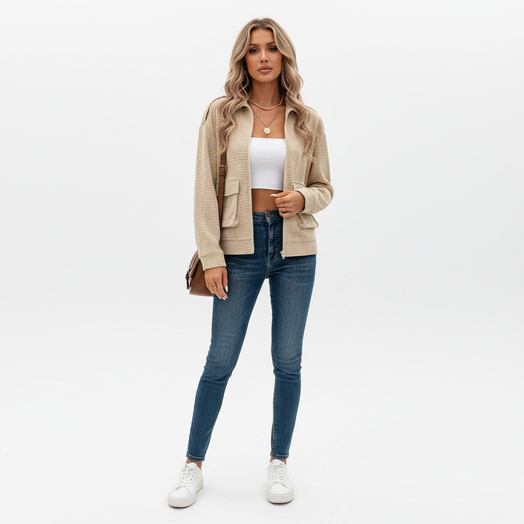 CELESTE | VELVET LAPEL COAT