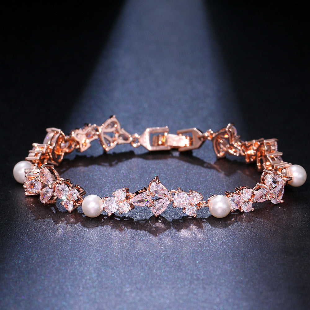 EURO | PEARL ZIRCON LUXURY BRACELET