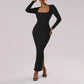 NADINE | SQUARE NECK SHEATH DRESS
