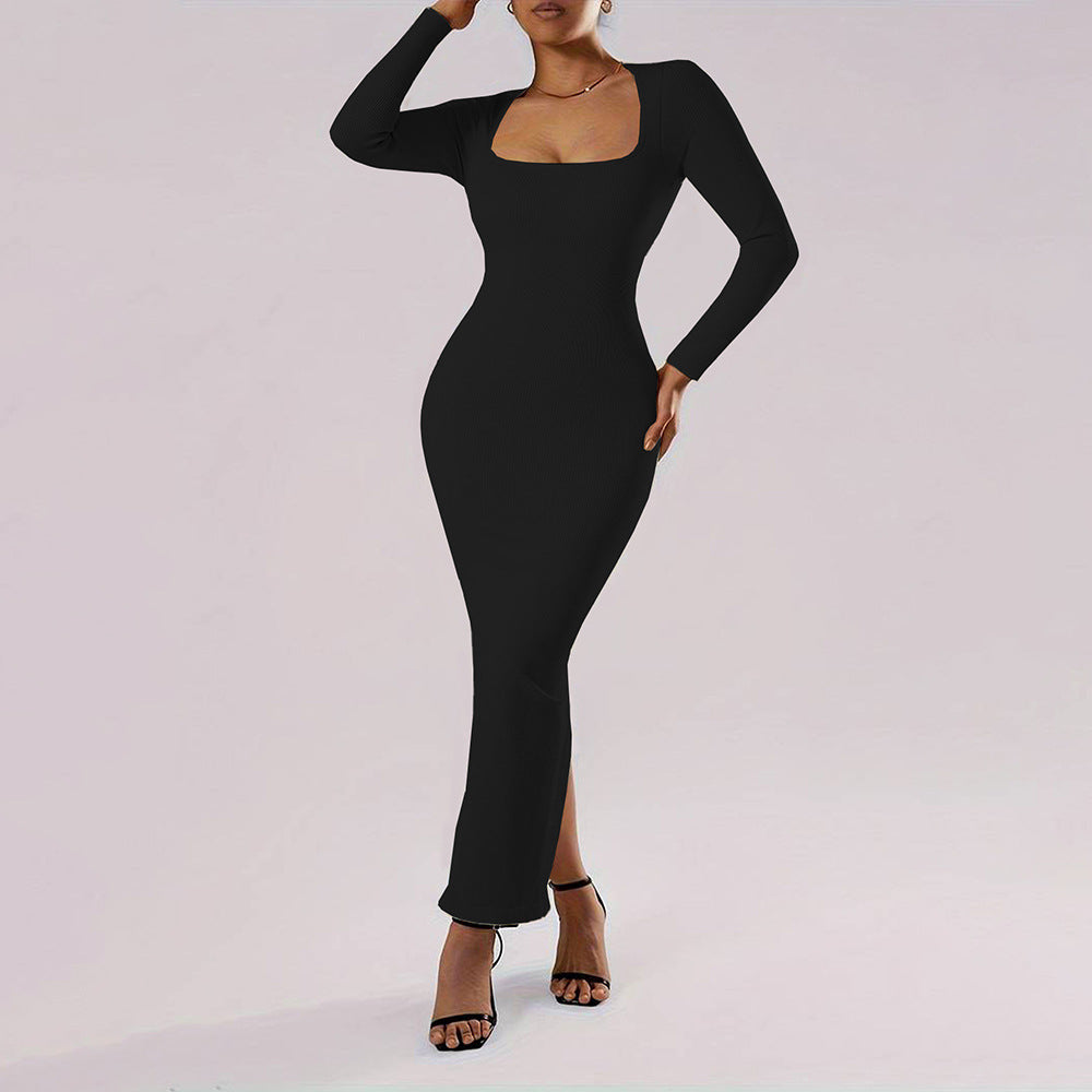 NADINE | SQUARE NECK SHEATH DRESS