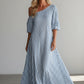 LYRA | STRIPED OFF-SHOULDER DRESS