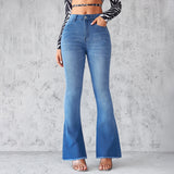 MARLOWE | HIGH-WAIST FLARED DENIM