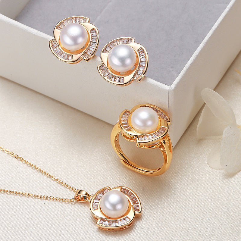 NOVA | PEARL TRIO JEWELRY SET
