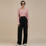 COLETTE | DRAPED CASUAL WIDE-LEG PANTS